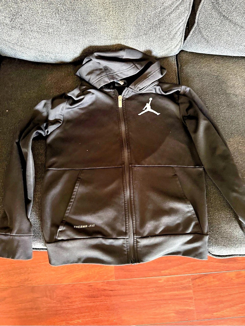 Jordan Therma-FIT Full-Zip Youth Hoodie Black Medium
